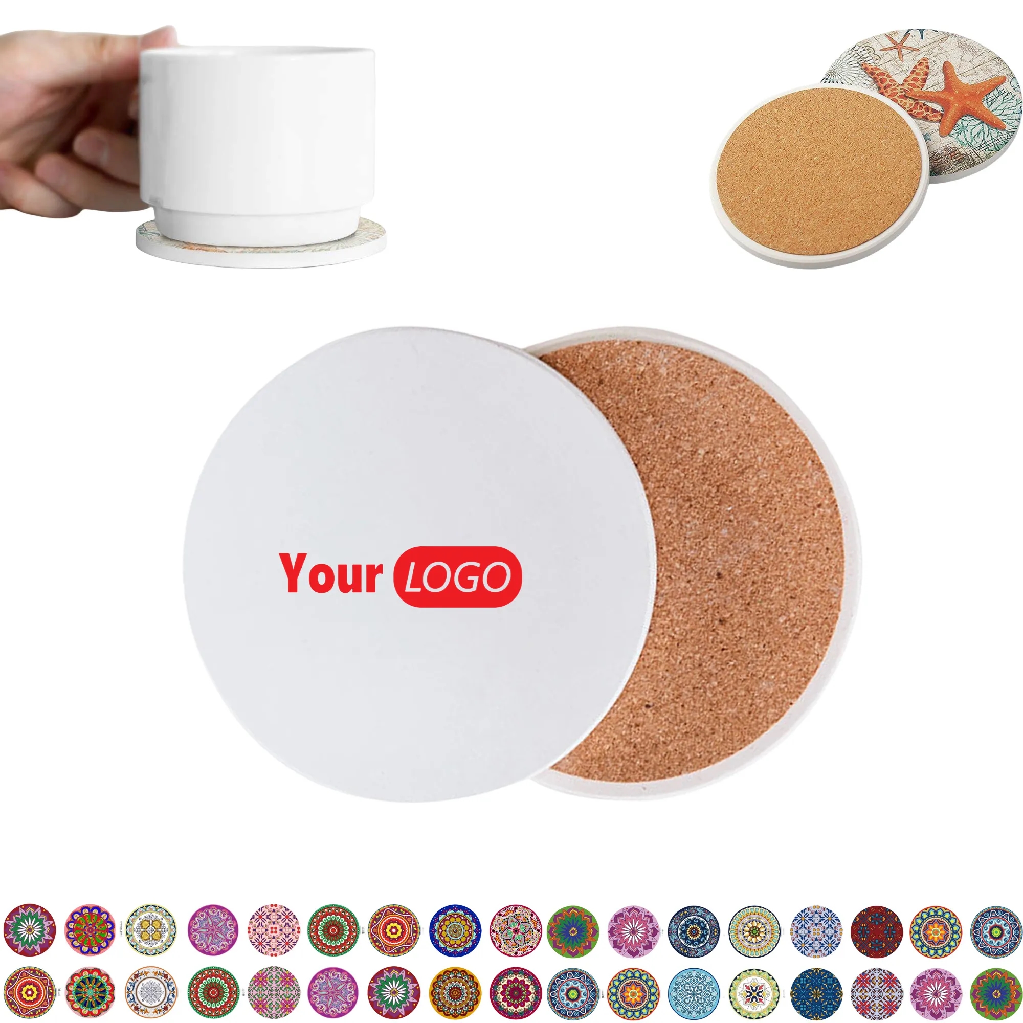 Stylish Practical Absorbent Ceramic Coaster for Everyday Use 3
