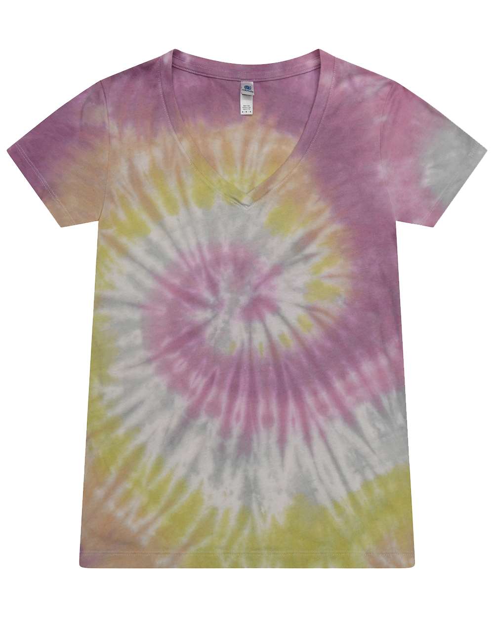 Women's Tie-Dyed V-Neck T-Shirt - 1075 3
