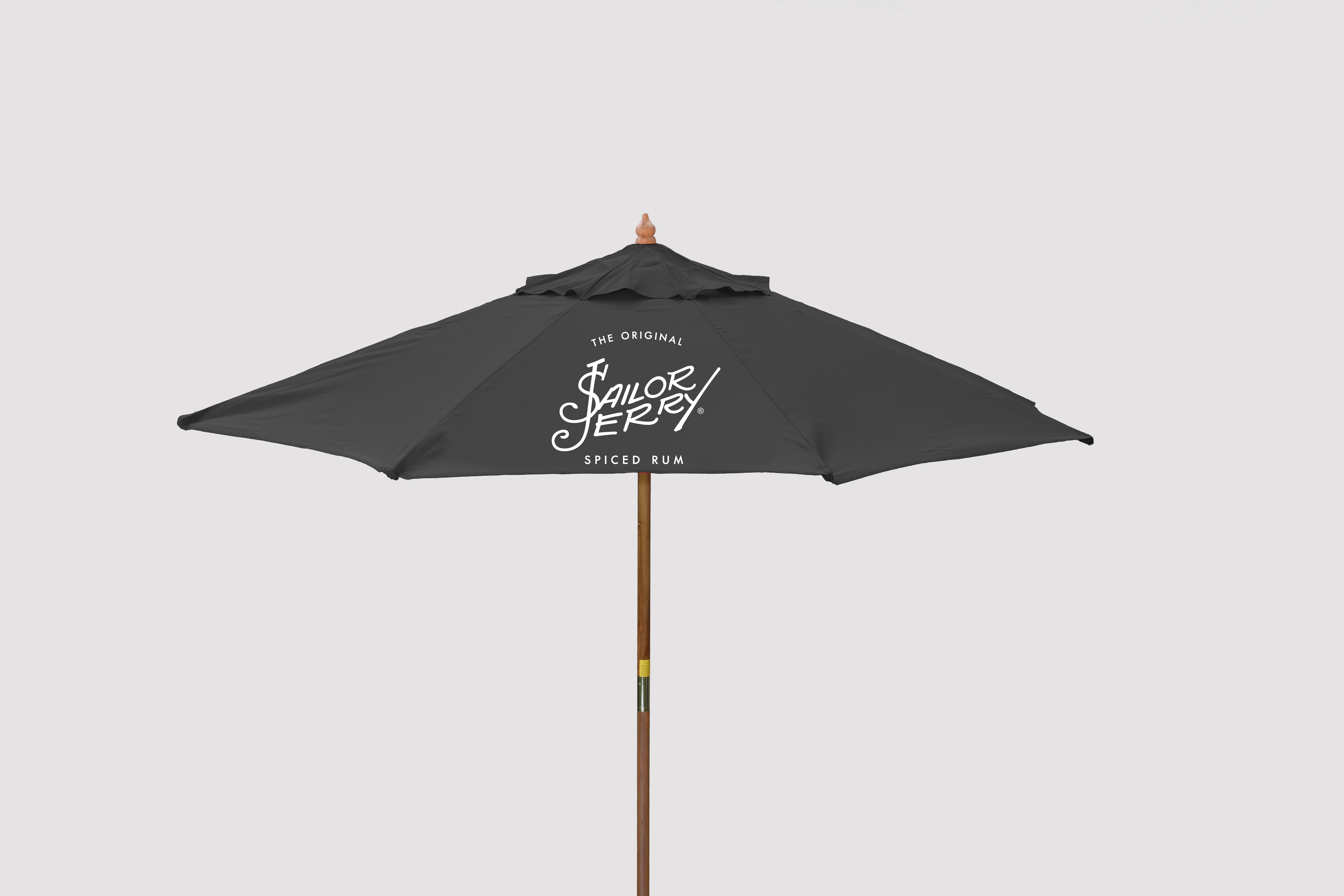 9' Wood Market Umbrella