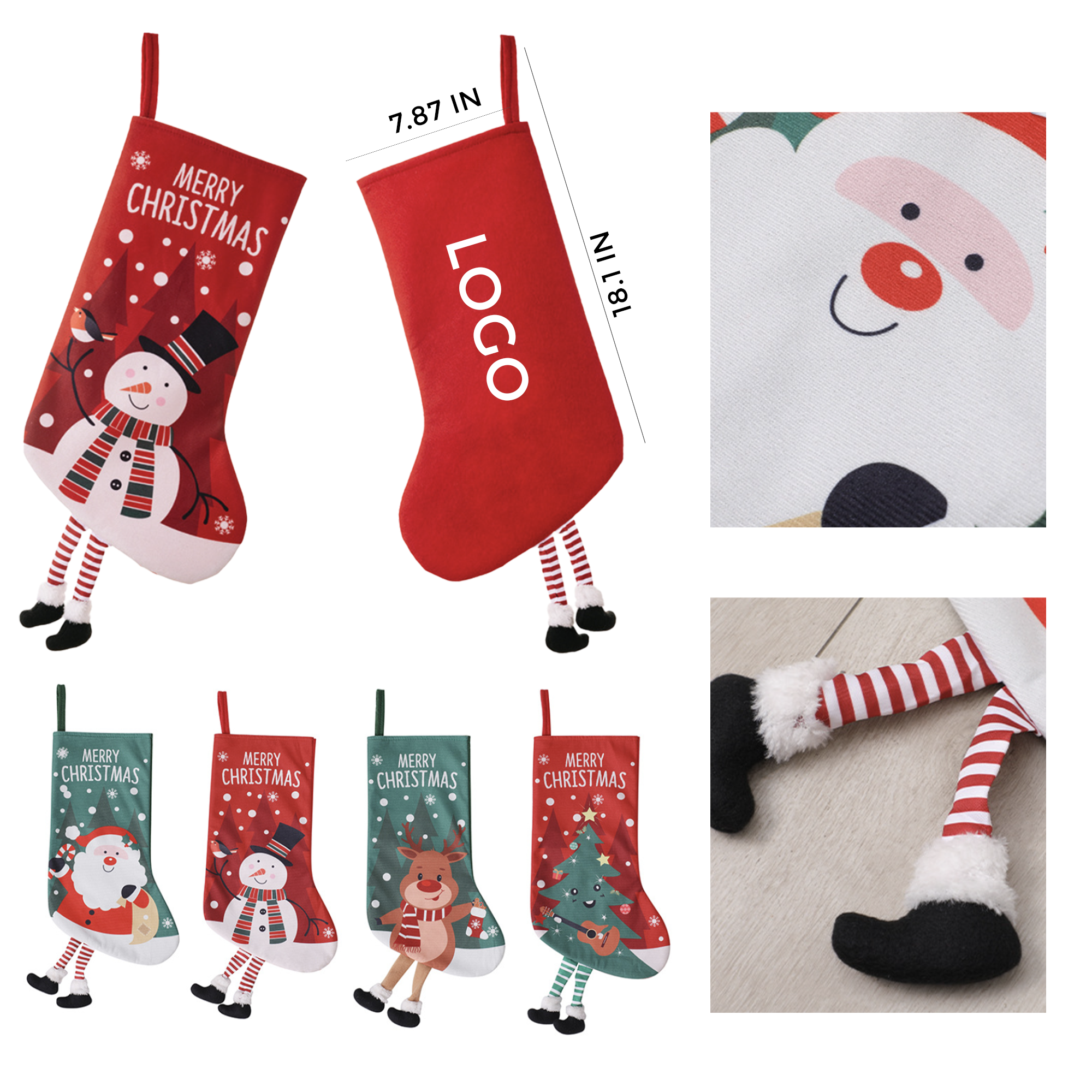MOQ 10 PCS Large - Capacity Christmas Sock 2