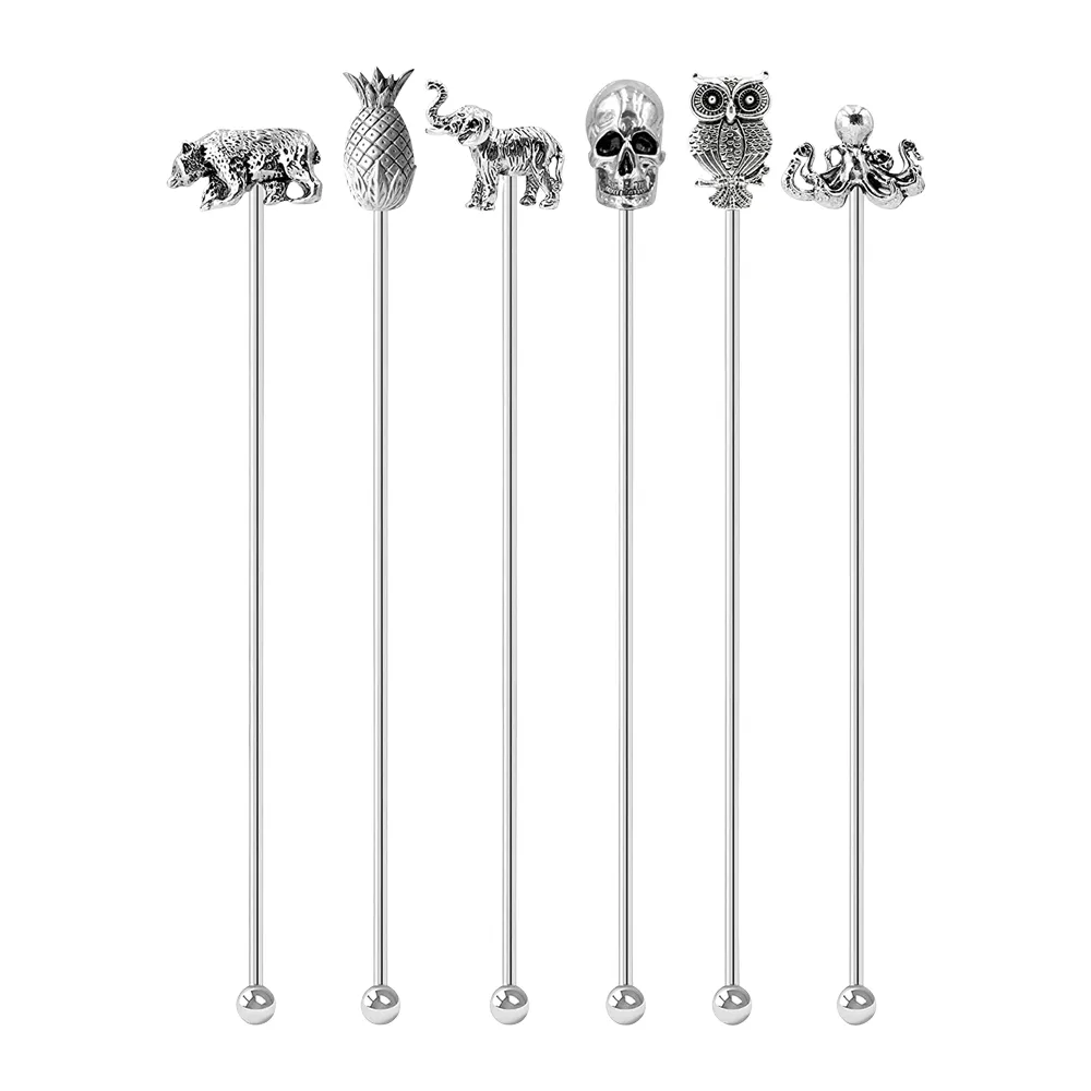 Custom Molded Stainless Steel Swizzle Sticks 3