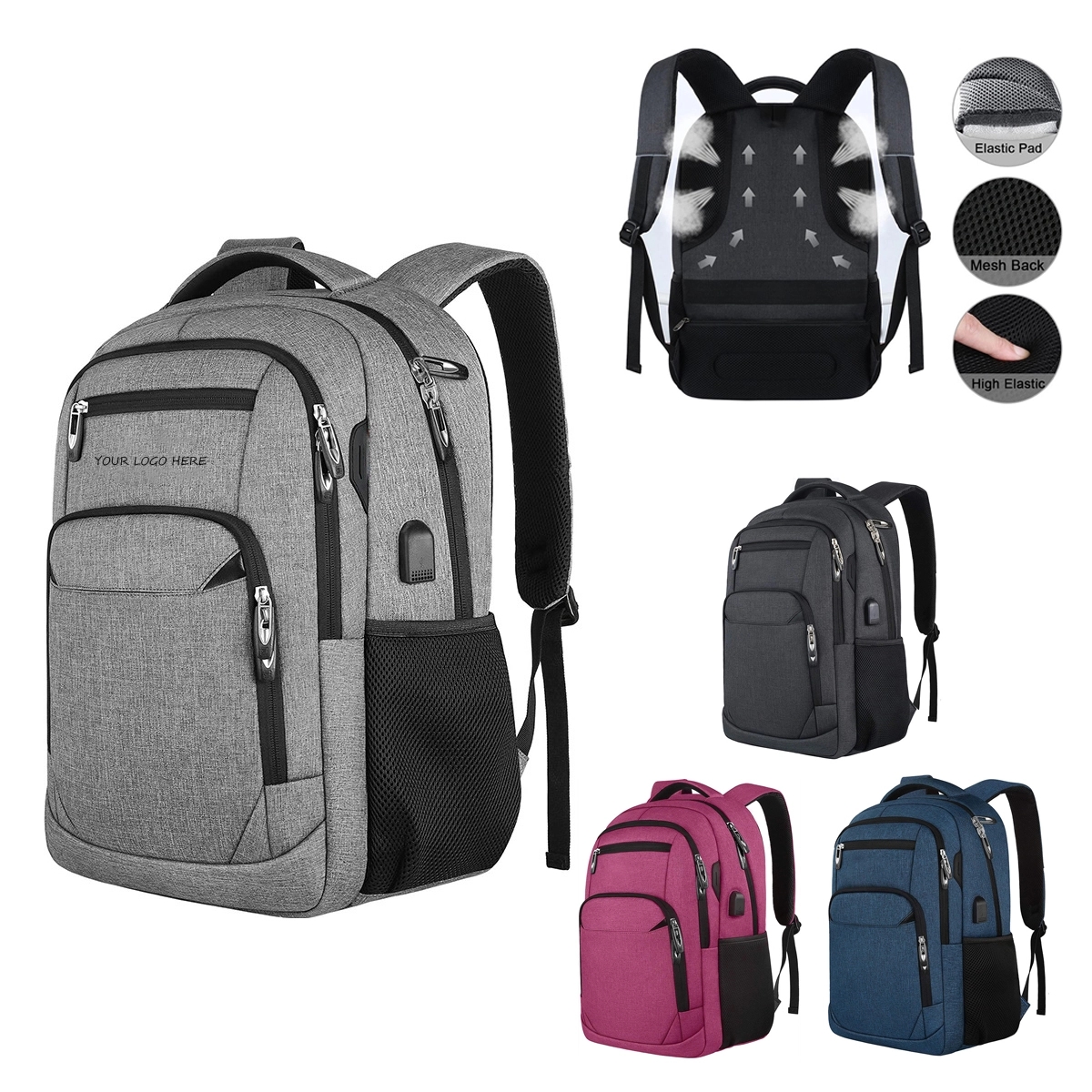 Reagan Heathered Backpack 1