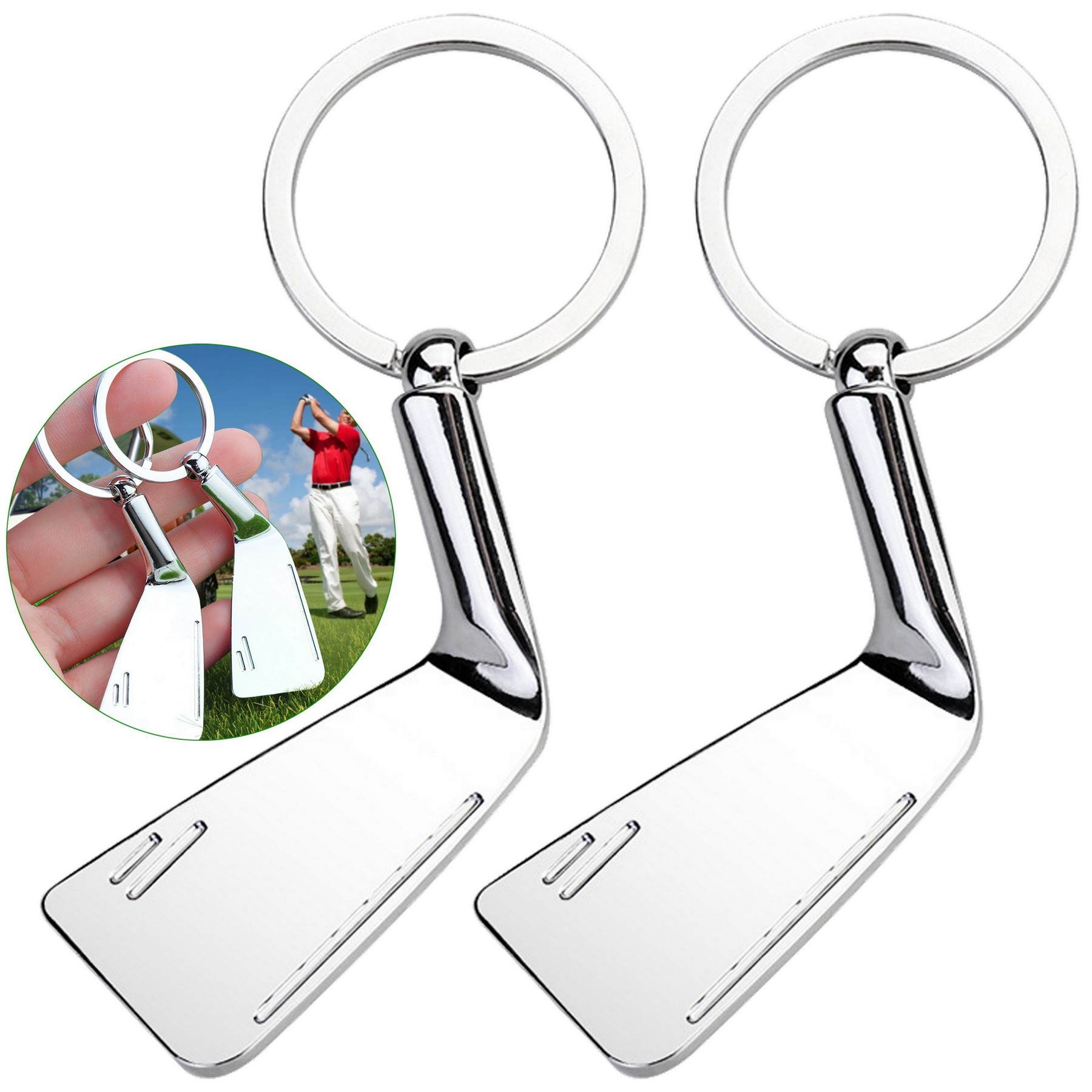 Metal Golf Club Keychain 2