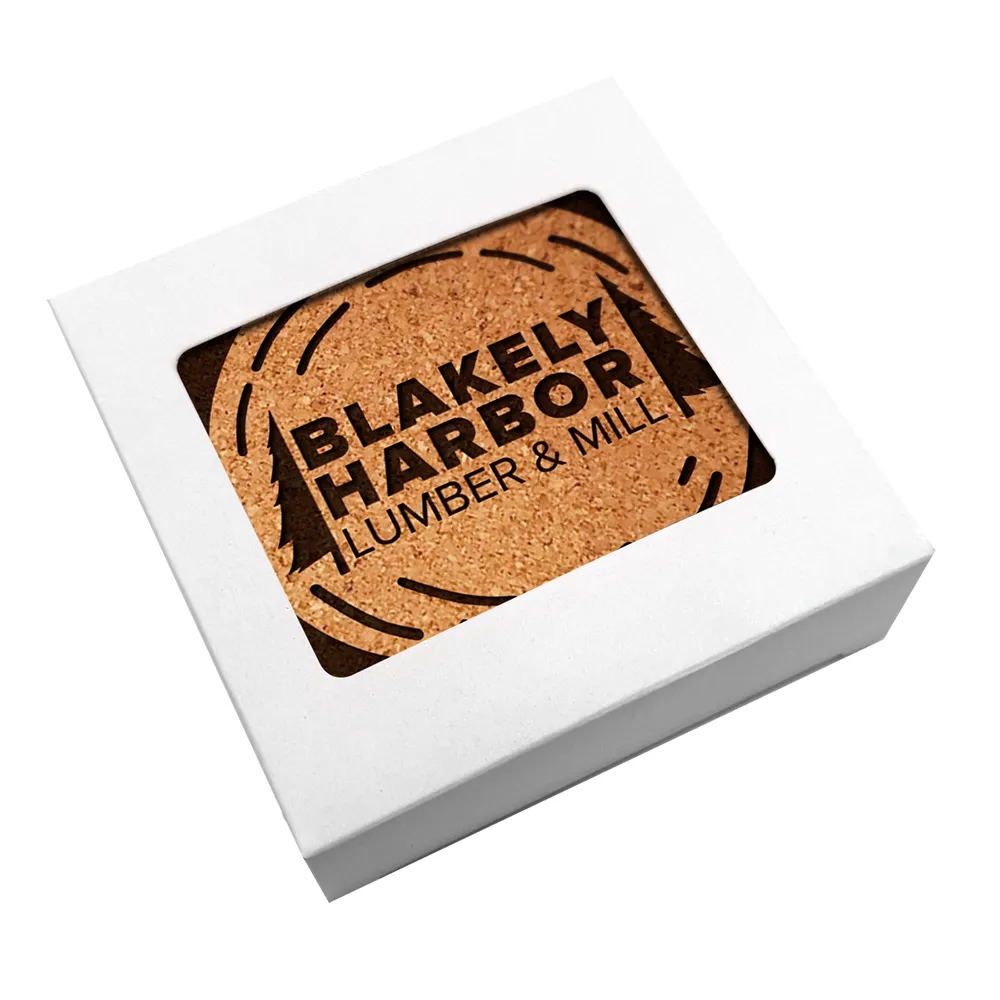 Cork Wood Coaster set of 2 13
