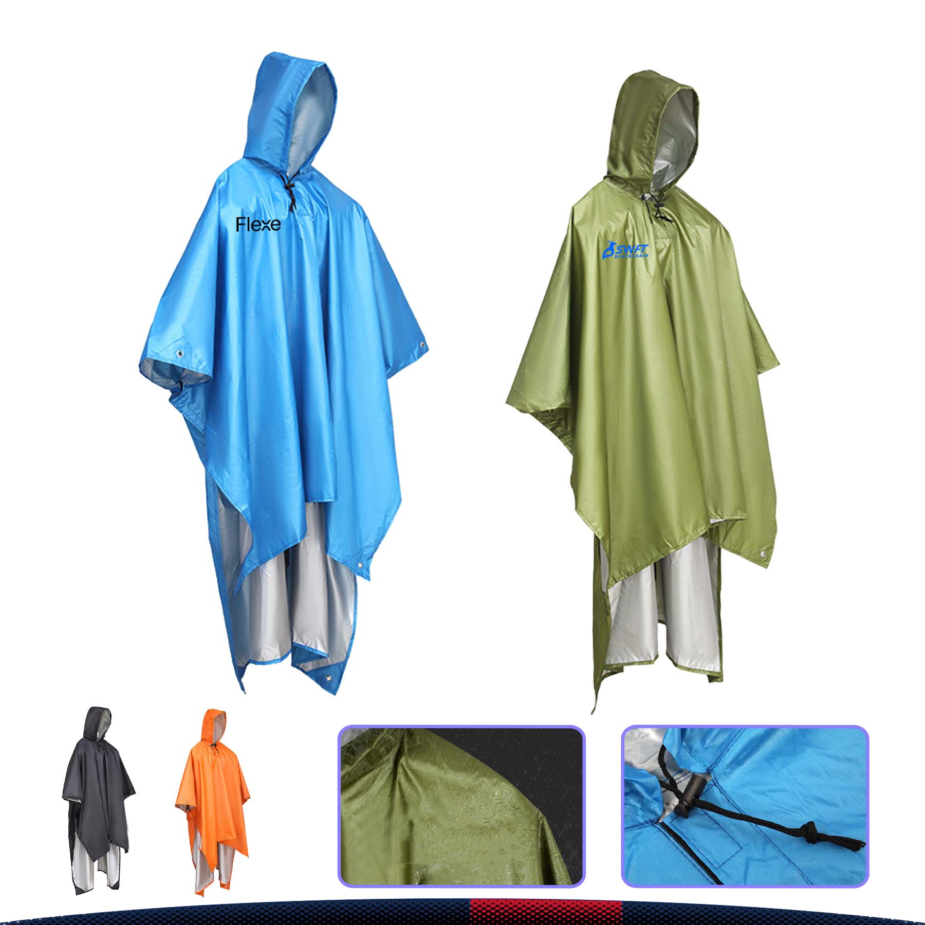 3in1 Raincoat Mat Tent 6