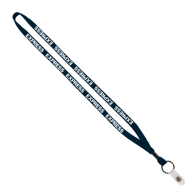 1/2" Cotton Lanyard with Metal Crimp & Split-Ring 46