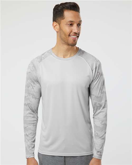 Unisex Cayman Performance Camo Colorblocked Long Sleeve T-Shirt - 216 56