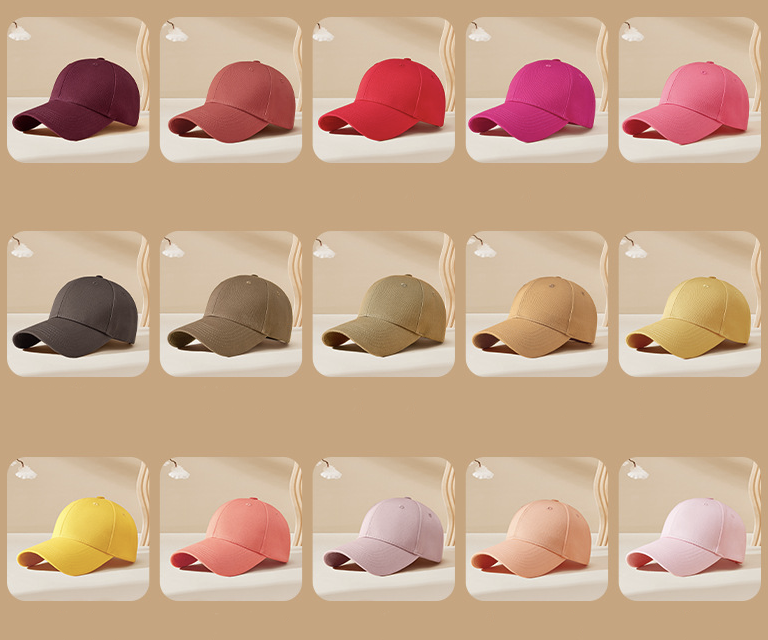 Six Panel Style Cotton Baseball Caps 8