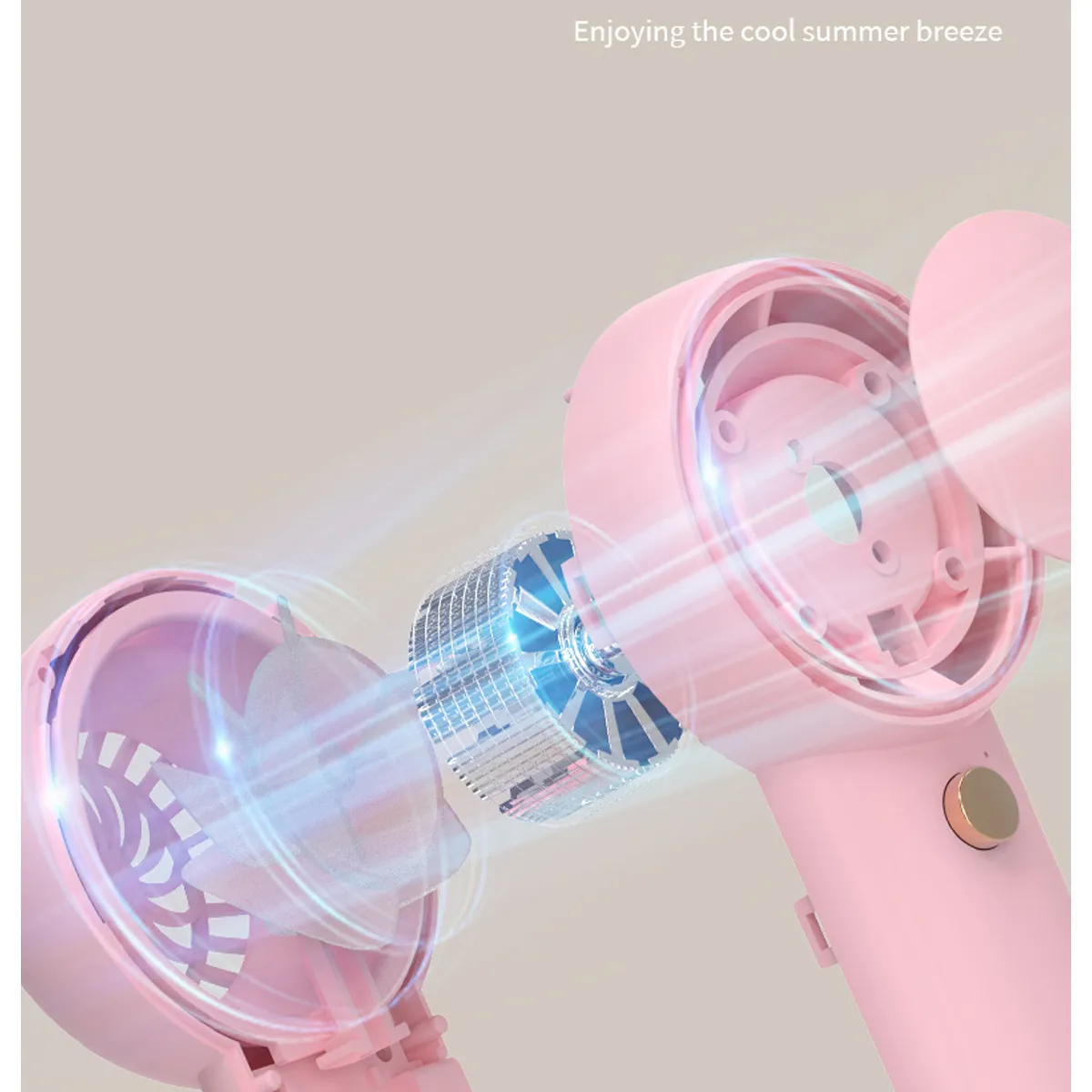 300mAh Mini Handheld Cooling Portable Travel USB Fan 6