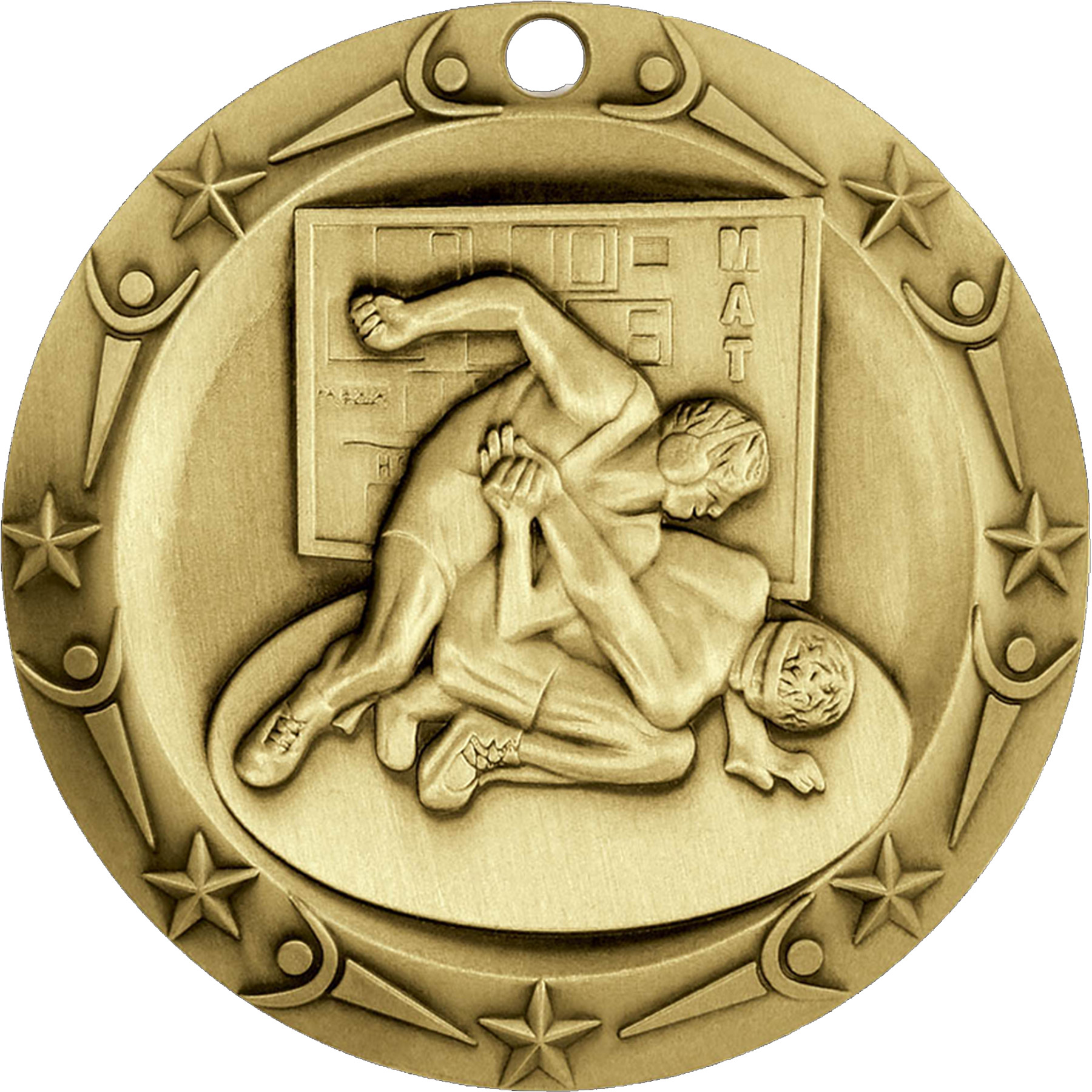 Stock World Class Sports & Academic Medals: Wrestling 5