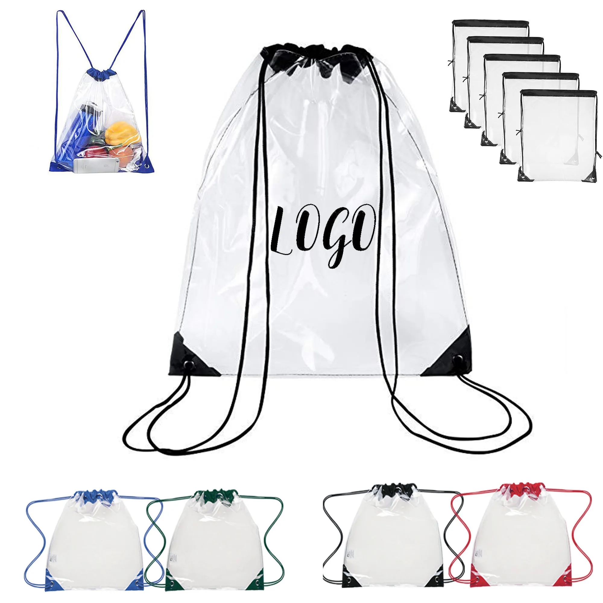 Clear Pvc Bag with Drawstring 4