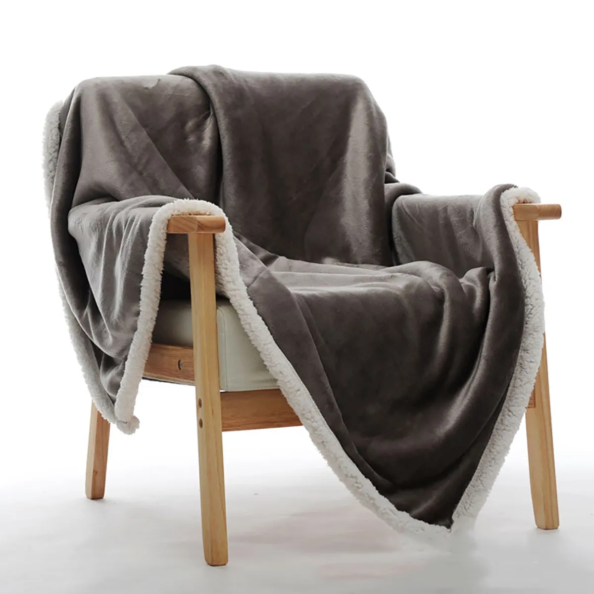 Reversible Soft Thick Warm Plush Throw Fuzzy Blanket 7