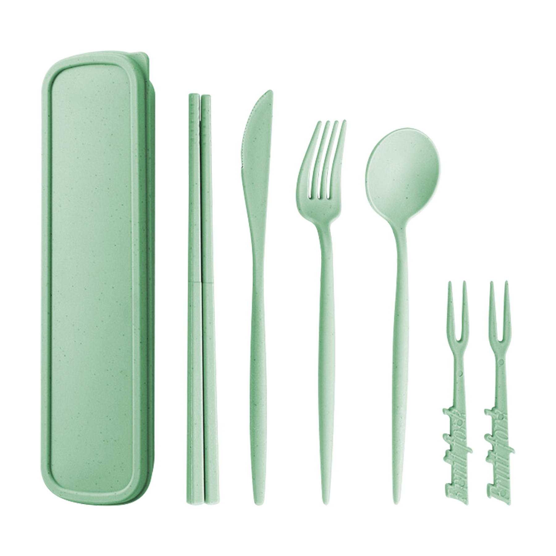 Portable Wheat Straw Cutlery Set 10