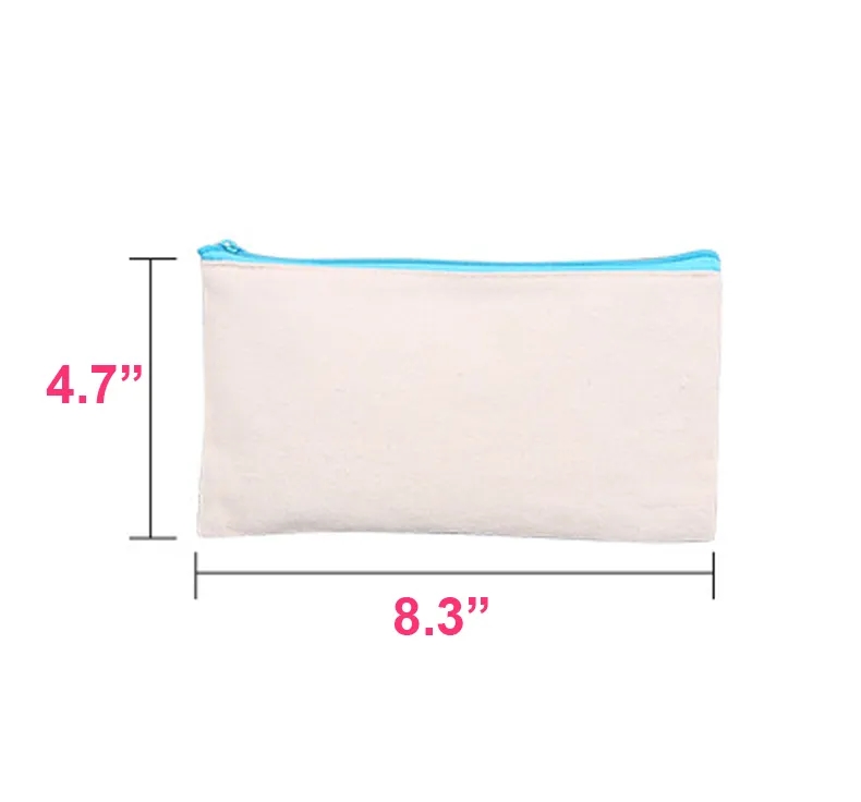 Canvas Zippered Pencil Case 5