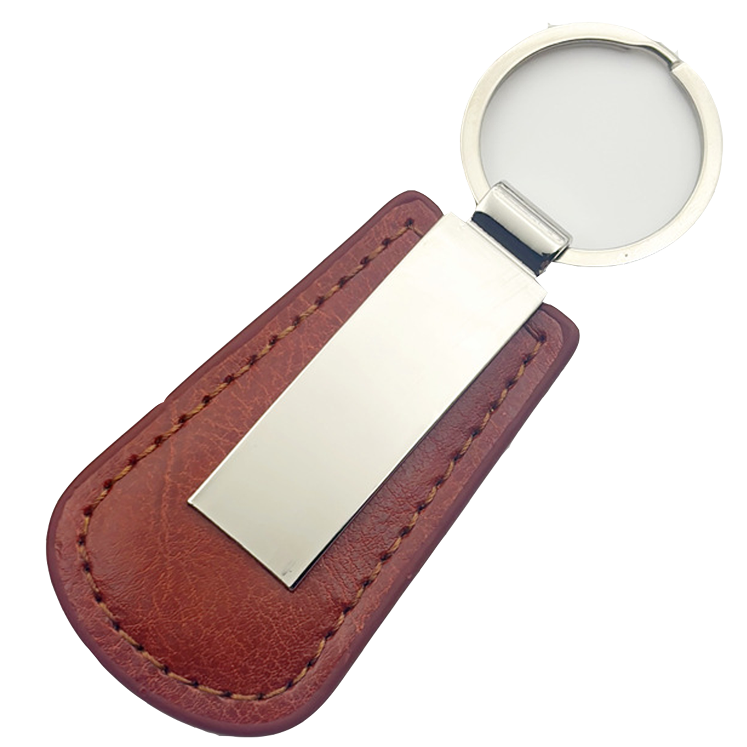 Classic Rectangular PU Leather Keychain 10