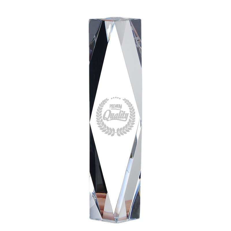 White Crystal Diamond-shaped Trophy 1