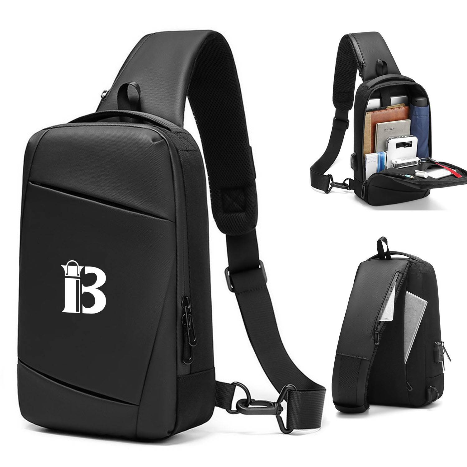 Large Capacity Oxford Spun Waterproof Crossbody Bag