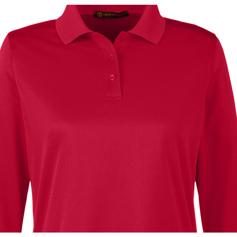 Harriton Ladies' Advantage Snag Protection Plus IL Long Sleeve Polo 3