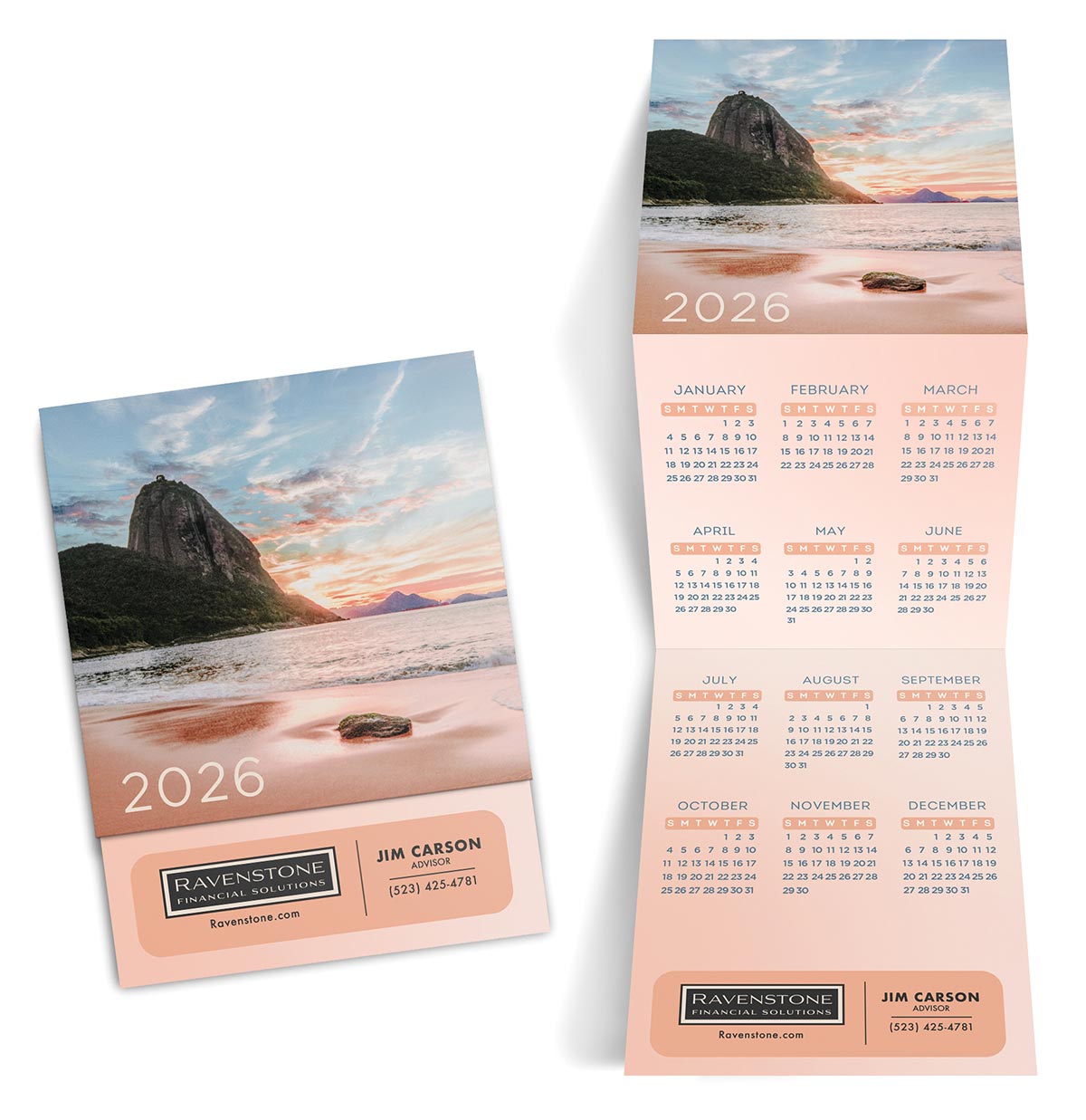 Beach Trifold Calendar 2