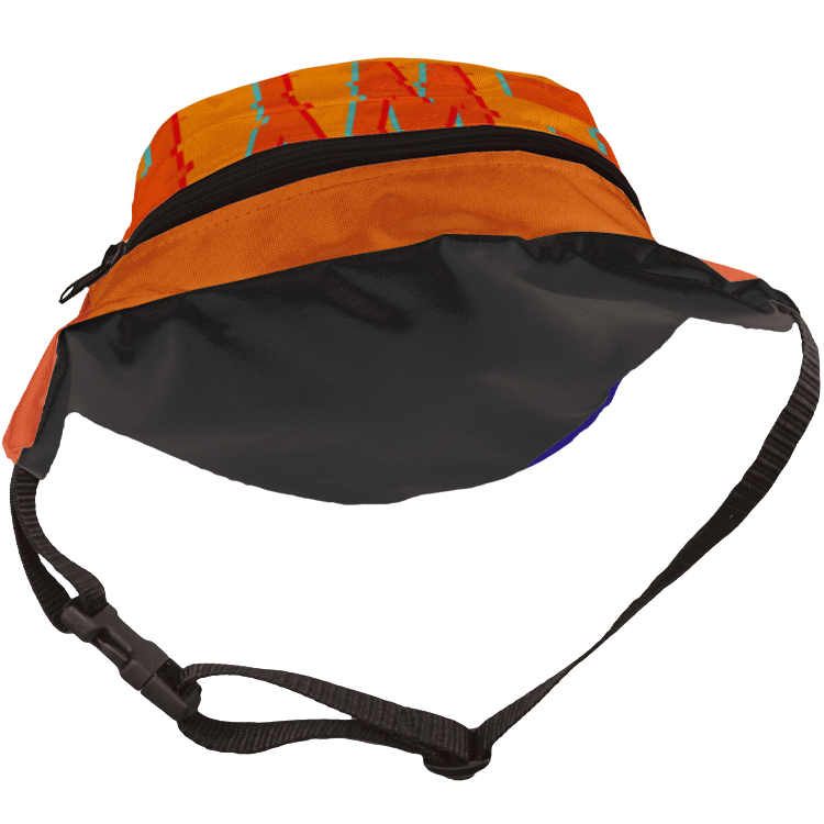 Fashion Full Color Black Panel Fanny Pack 9