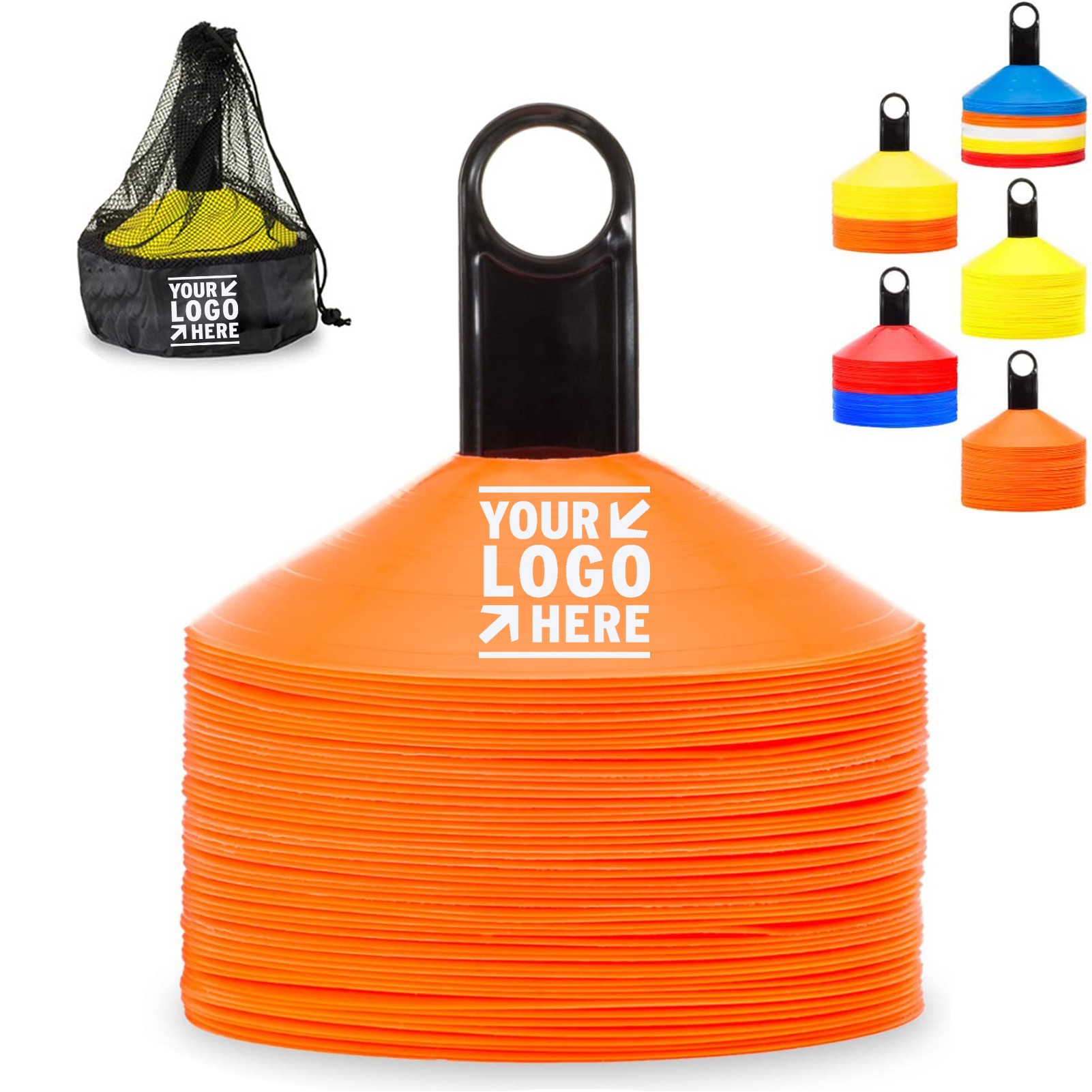 Set of 50 Pro Disc Agility Soccer Cones 2