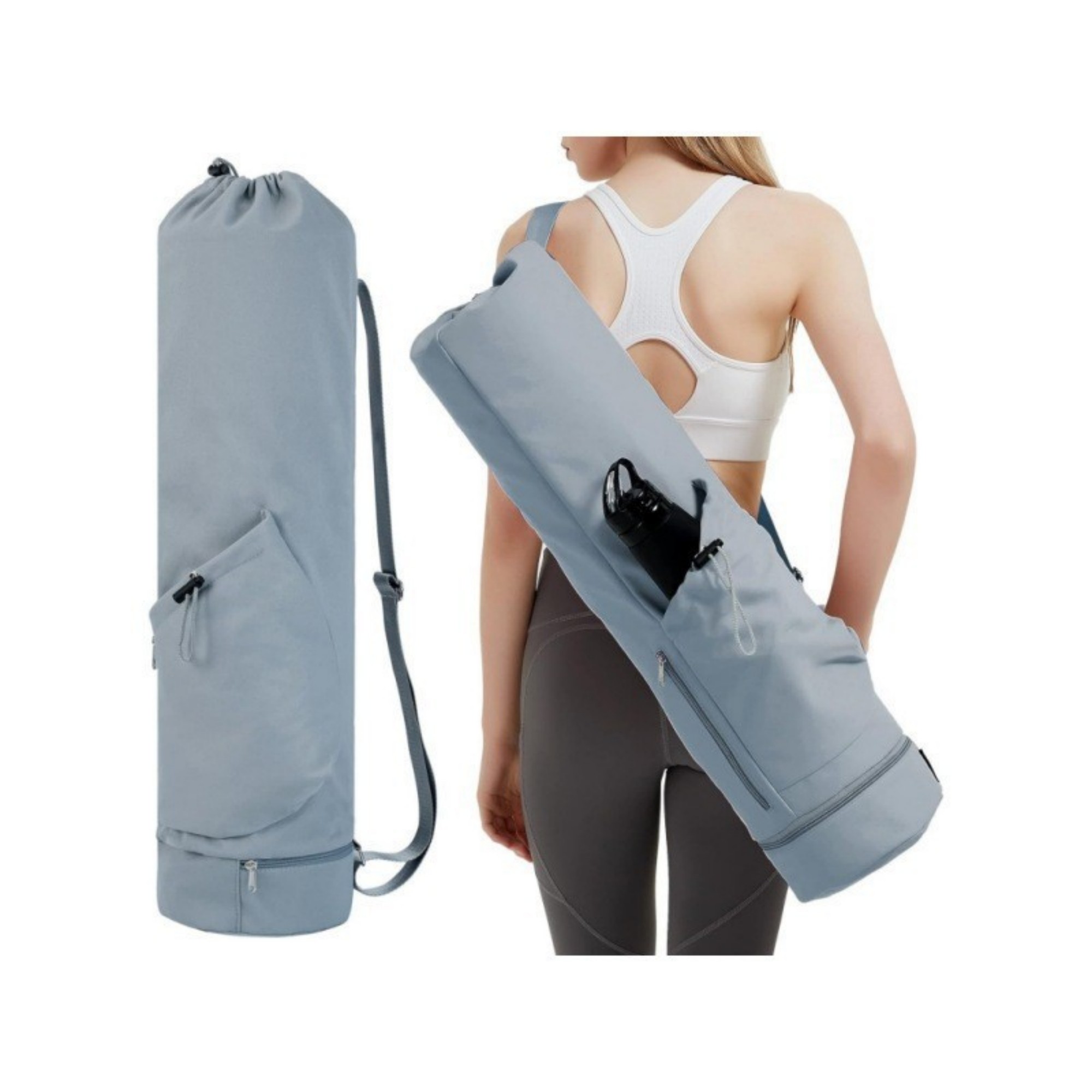 Yoga Mat Bag With Water Bottle And Bottom Wet Pocket 6