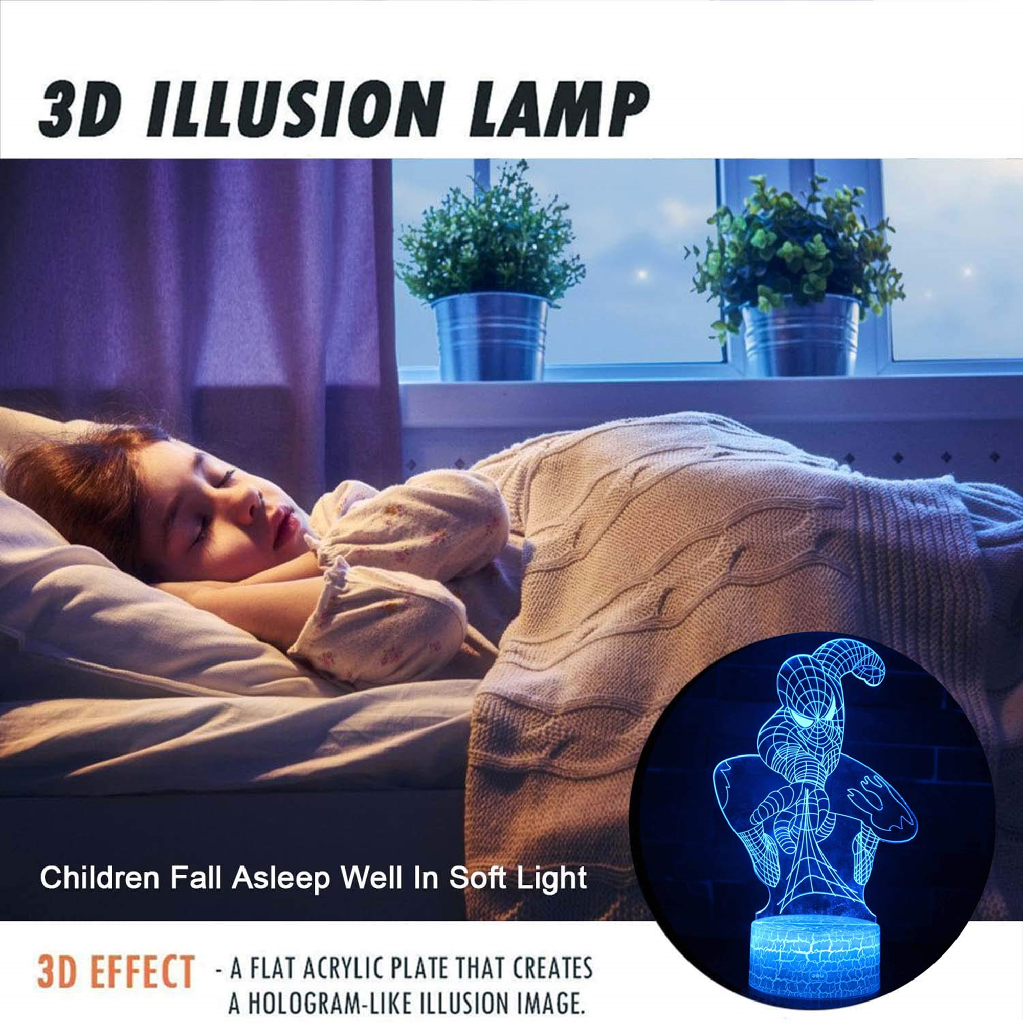 Superhero 3D Night Light Spiderman Toys 4