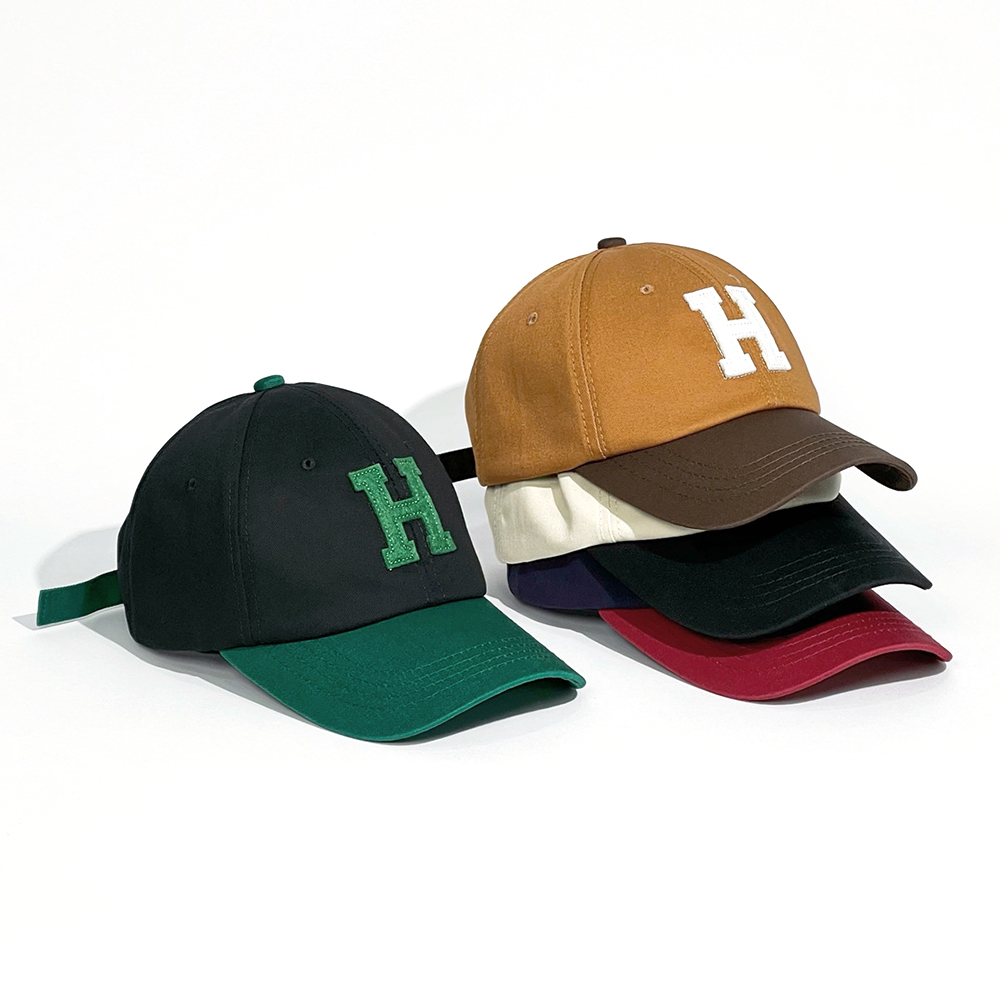Spliced two-color peaked cap 5