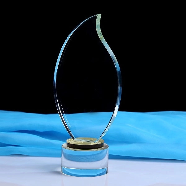 Flame Shaped Crystal Glass Trophy Award 4