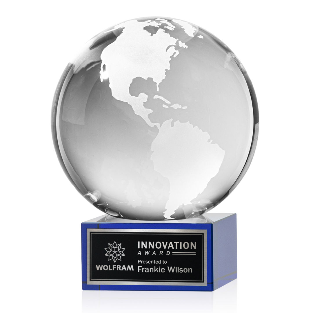 Globe Award on Hancock Base - Blue 2