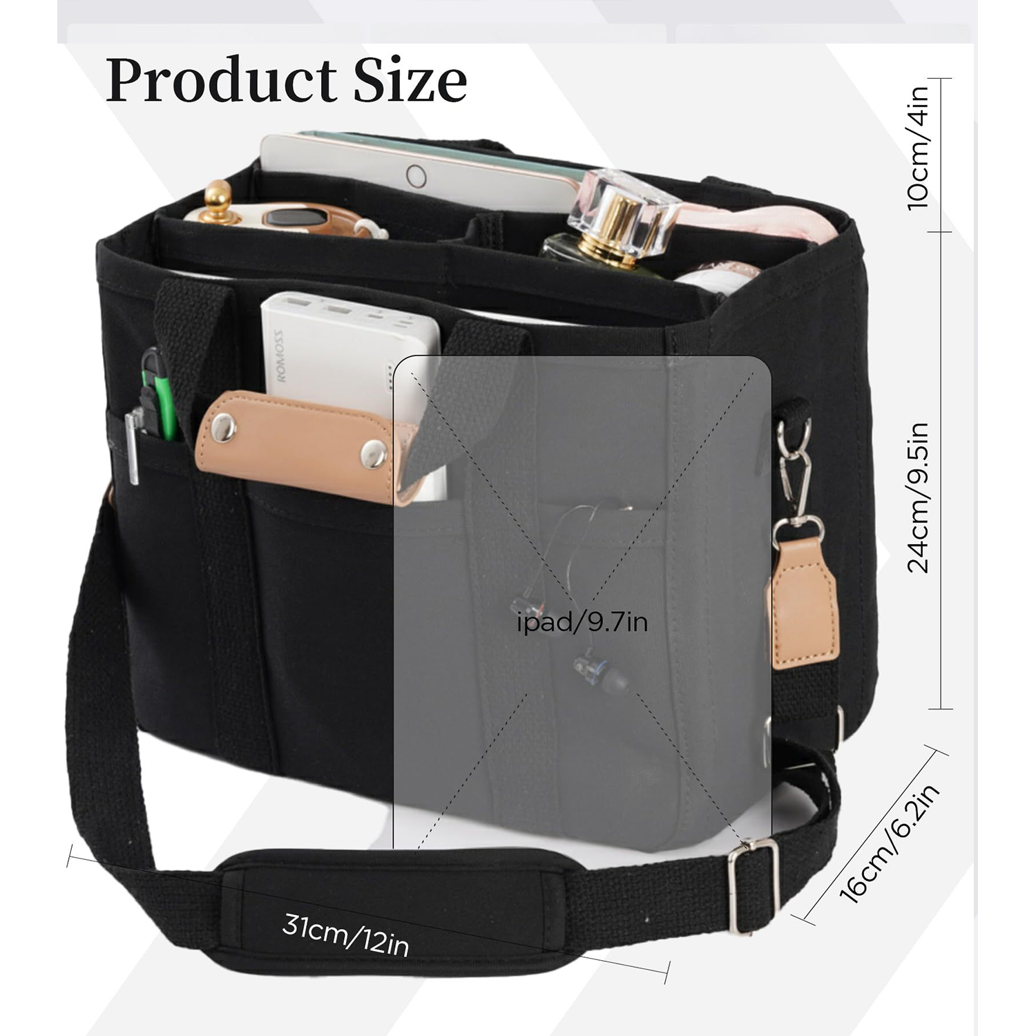 Large Capacity Multi Pockets Crossbody Bag 3