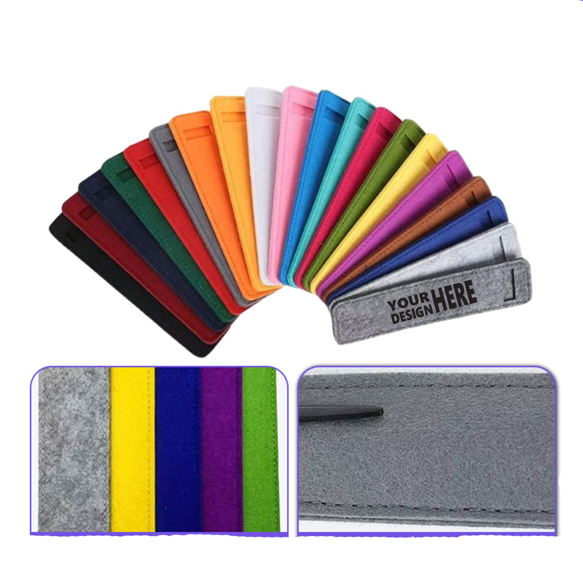 Solid Color Felt Stationery Storage Pouch 2