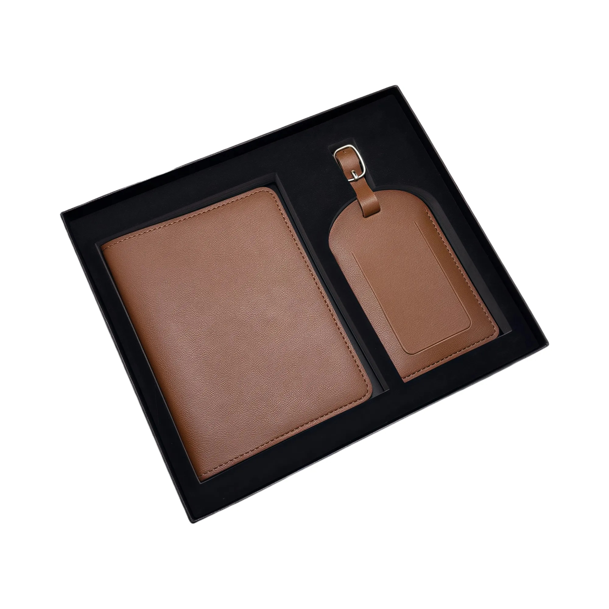 PU Leather Passport Case & Luggage Tag Set 4