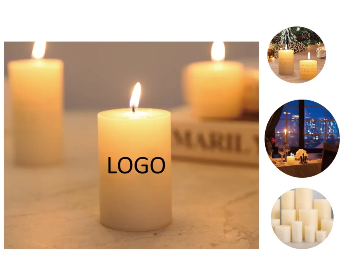 White Pillar Candle 3 x 4 Inch 4