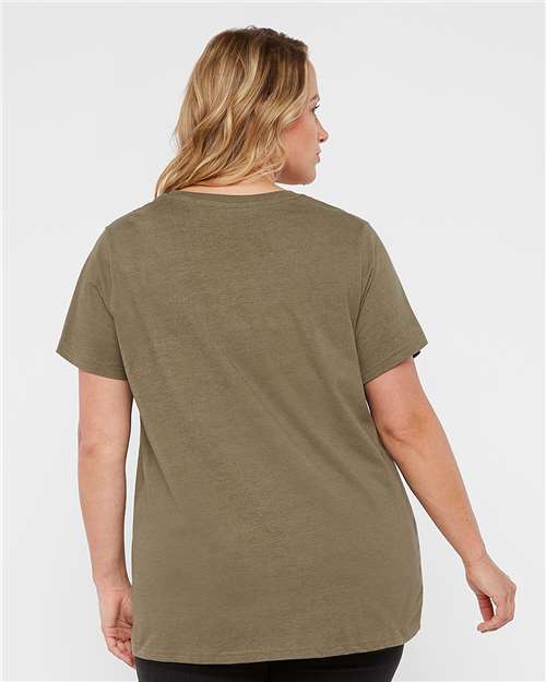 Women's Curvy Collection Fine Jersey Tee - 3816 66