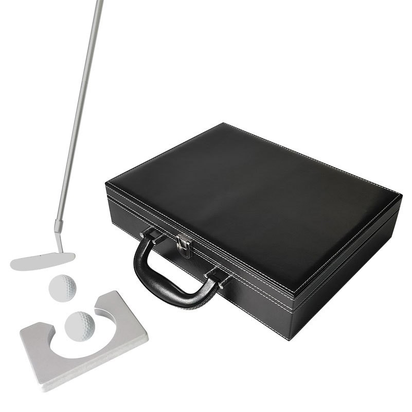 Portable Golf Putter Set Kit With Leather Case 1
