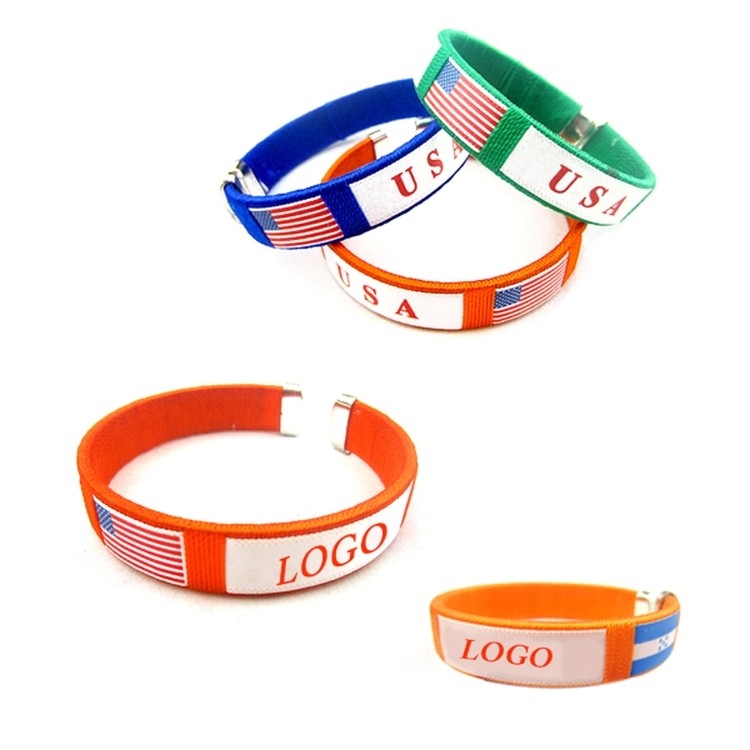 Fashion Open Woven Logo Printed Bracelet 2