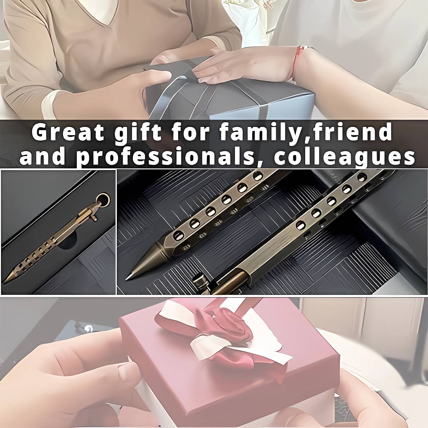 Metal Tactical Pen with Reflls and Clip 8