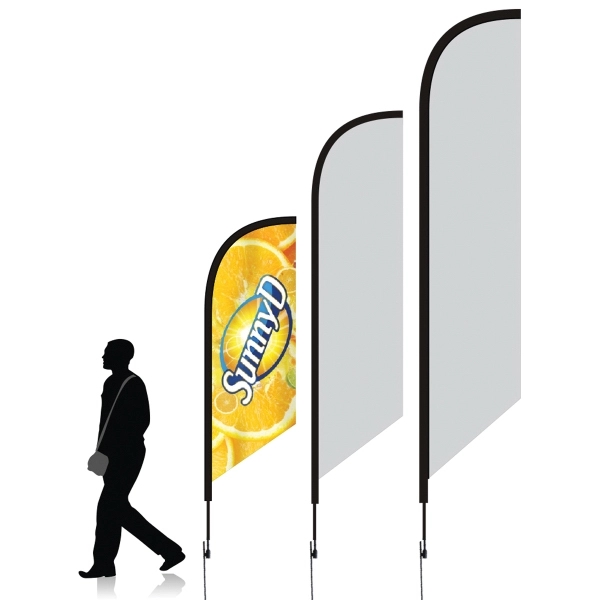 8' Feather Flag Kit w/ Poles, Ground Stake and Carry Case 1