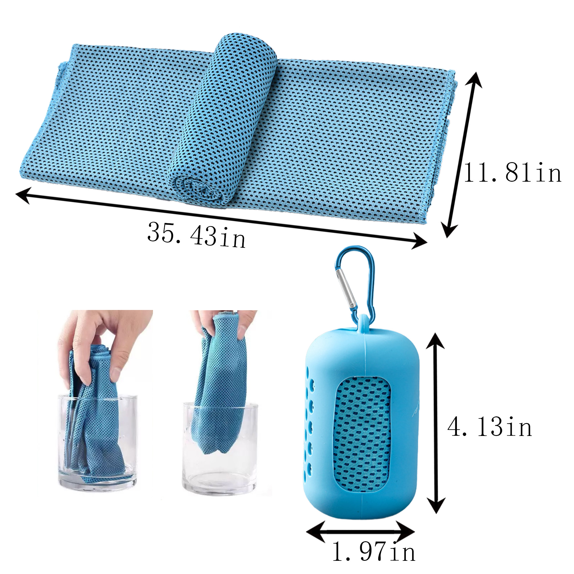 Convenient Silicone Case Cooling Towel 3