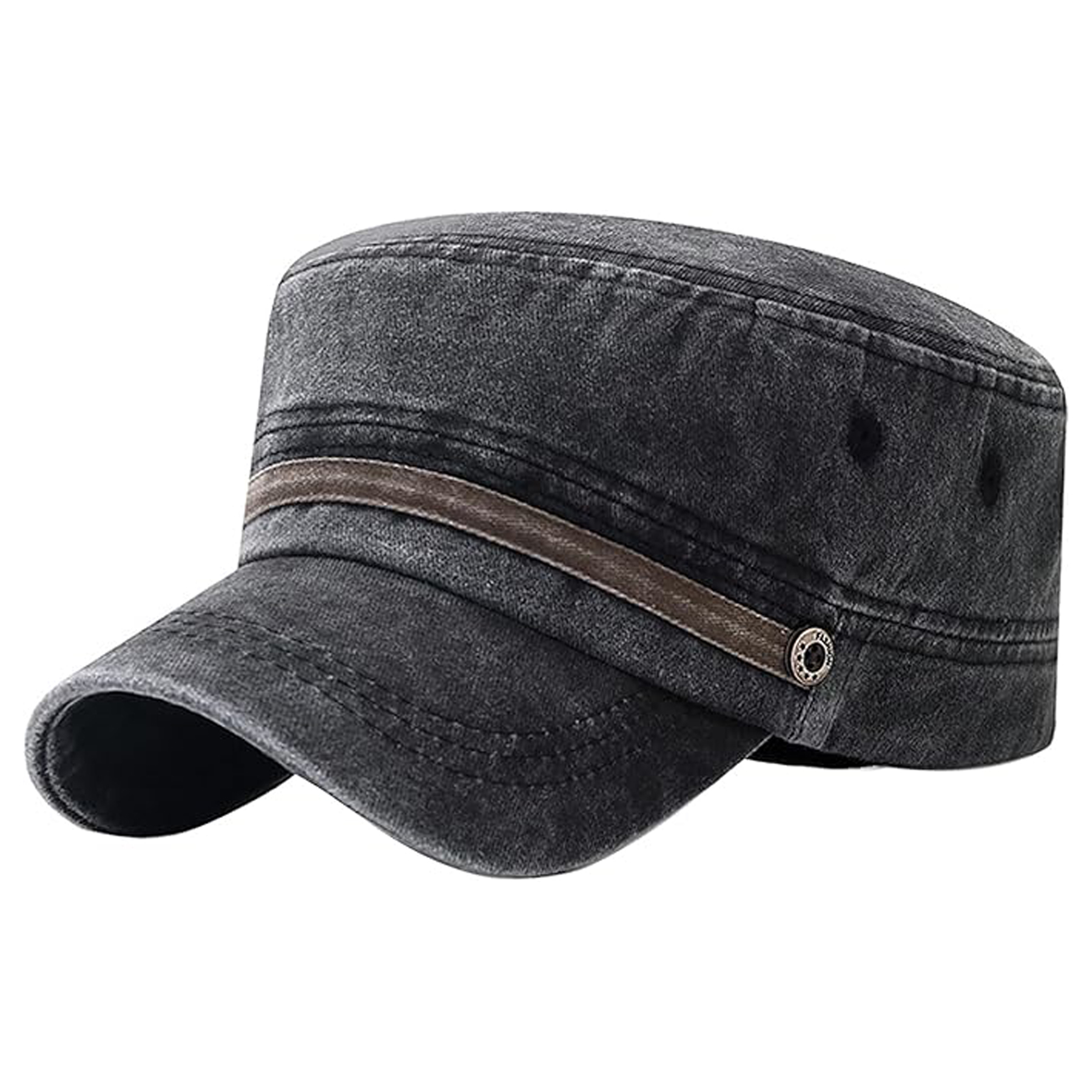 Army Cap Adjustable Flat Top Cap 6