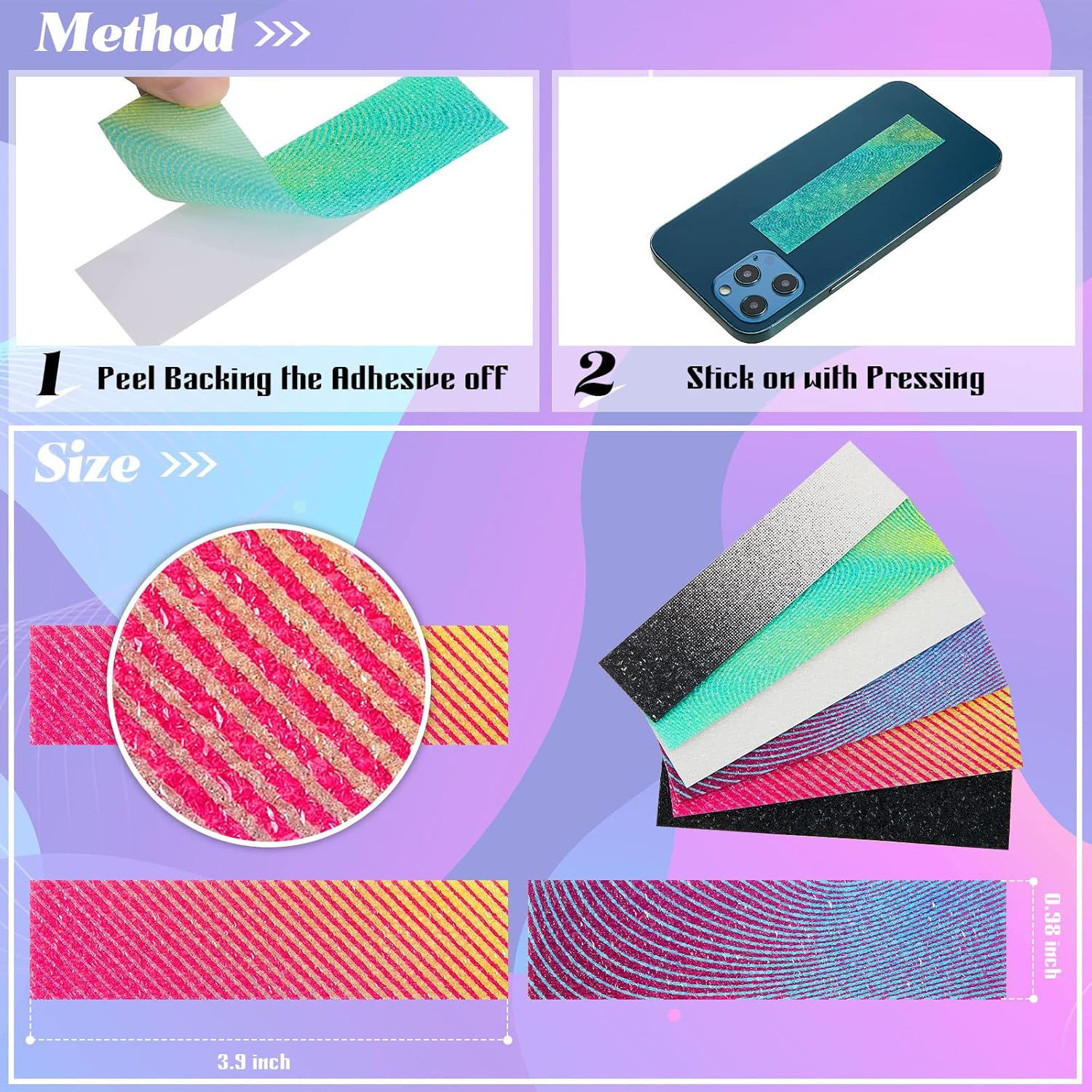 Fidget Sensory Strips Textured Anxiety Relief Stickers 7
