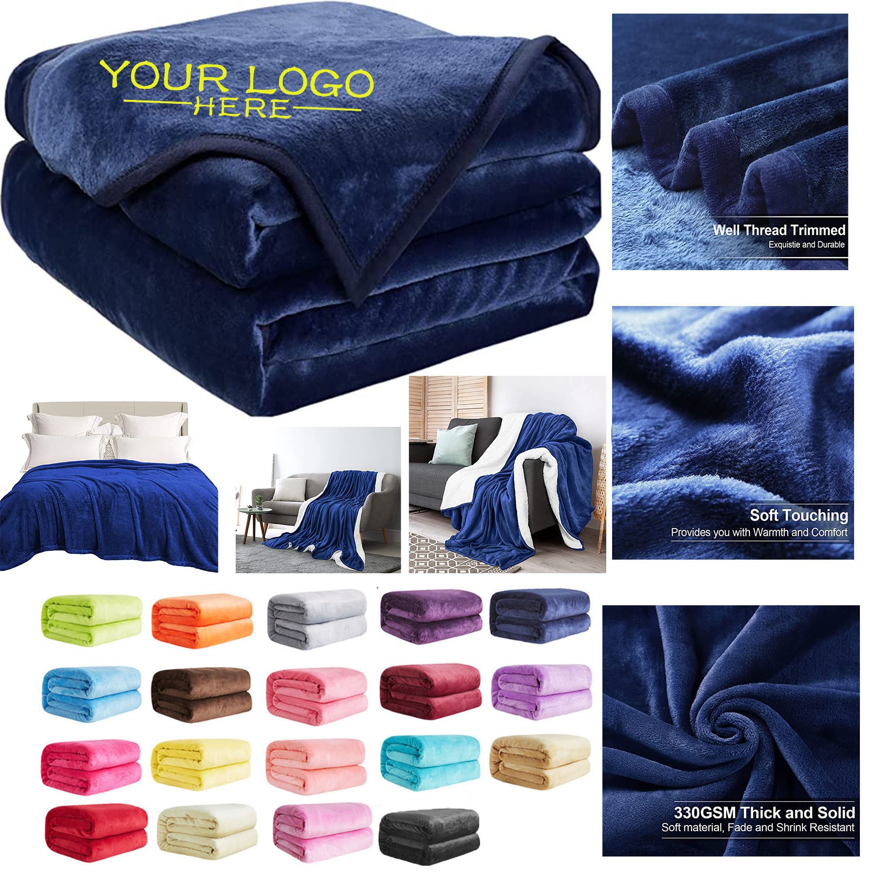Fleece Fuzzy Microplush Blanket