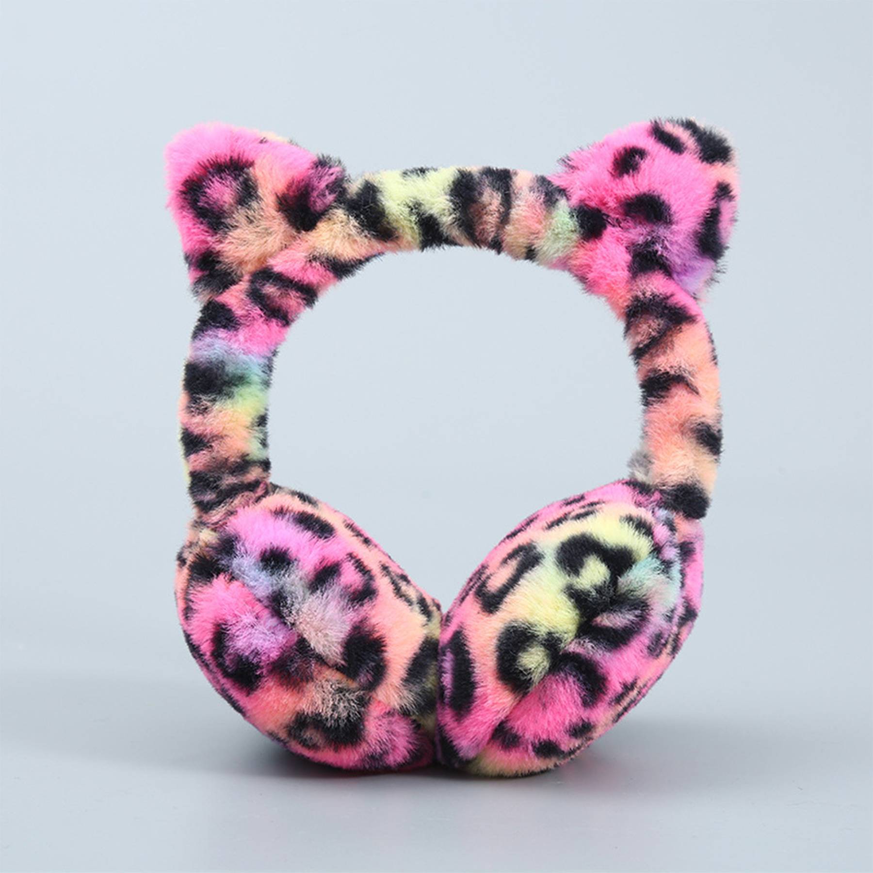 Winter Ear Warmer Cat Leopard Print Earmuff 7