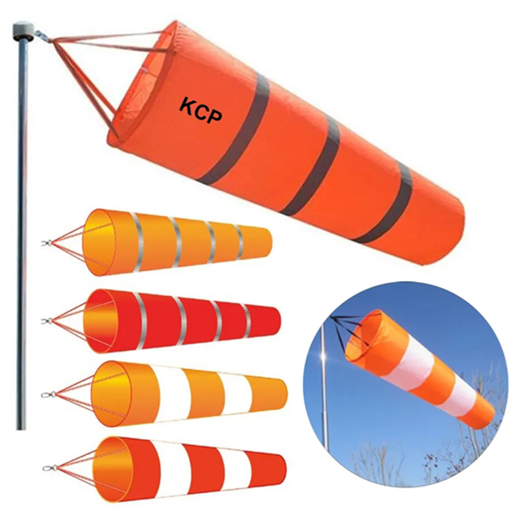 Airport Windsock with Reflective Belts 2