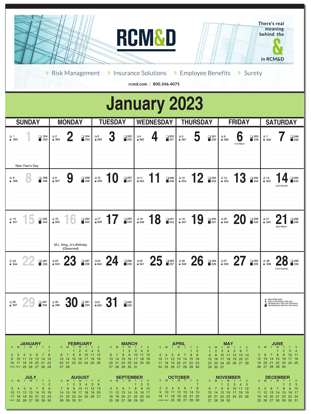 Full Color Contractor 12 Sheet Wall Calendar 5