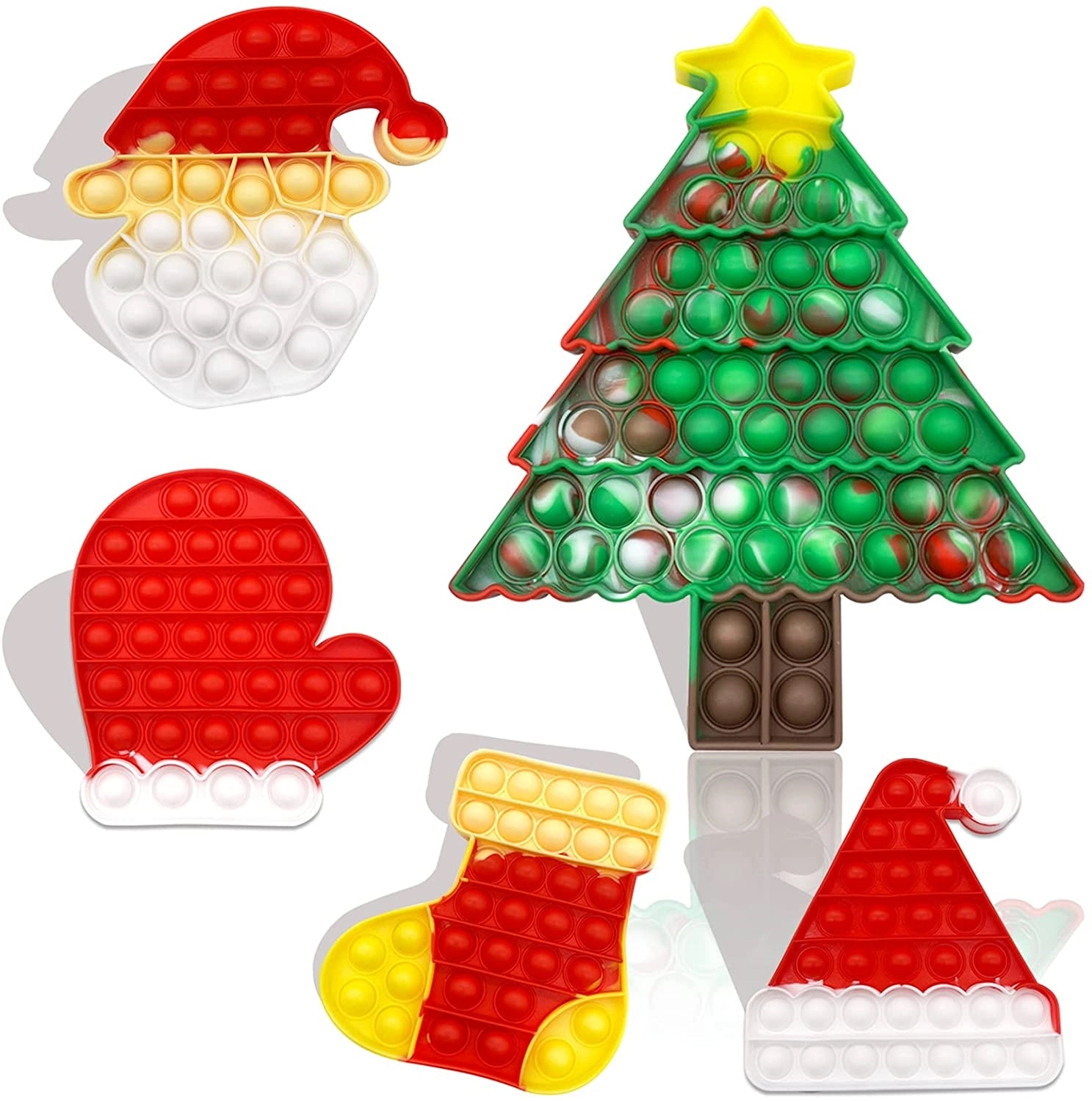 Push Bubble Pops Fidget Sensory Antistress Kid Christmas Toy 8