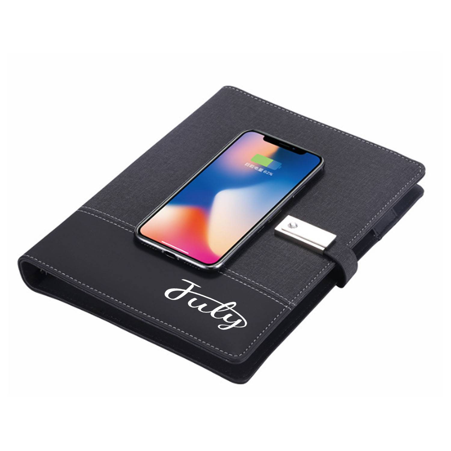 Notebook W/ 8000mAh Wireless Charging