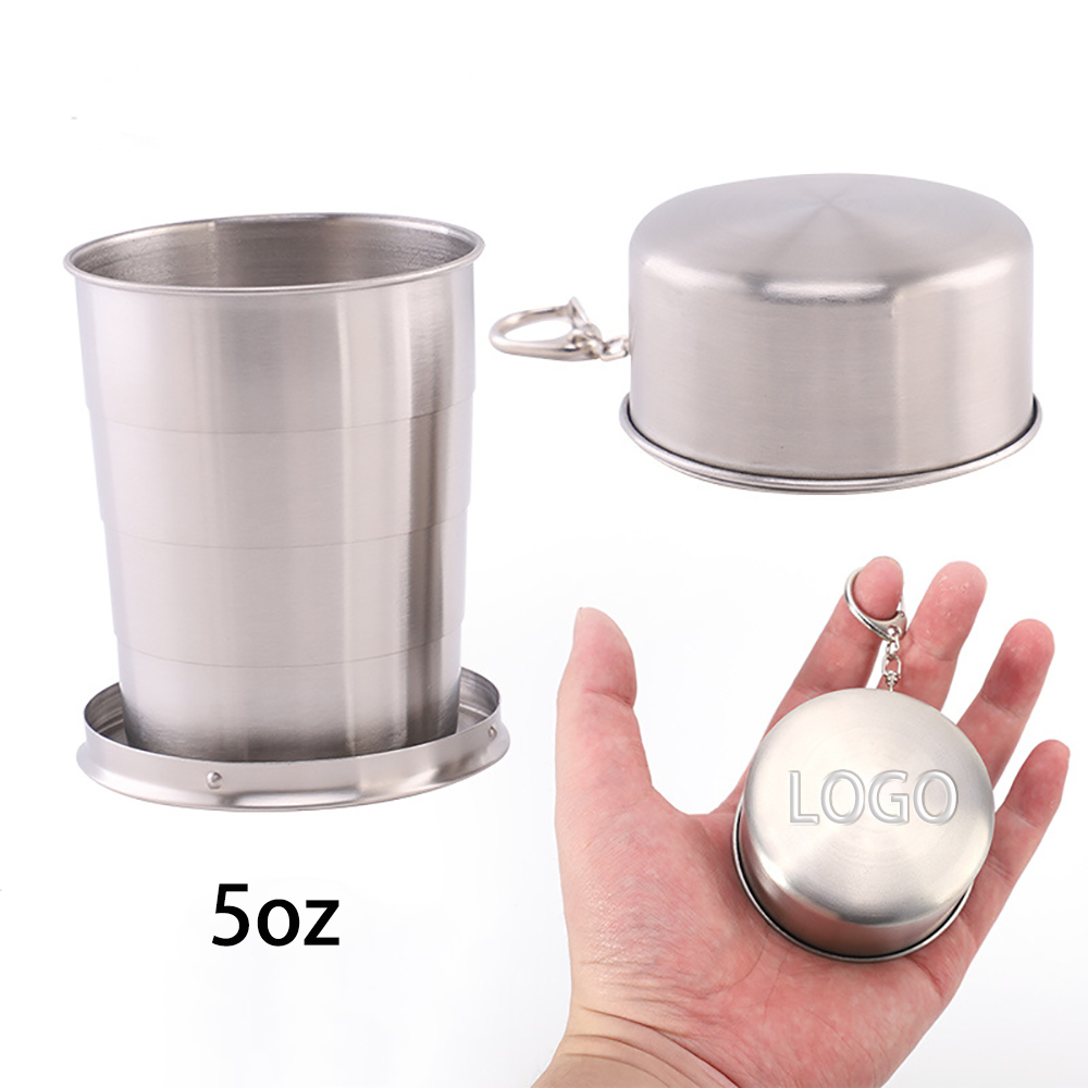 5oz 304 Stainless Steel Collapsible Cup 1