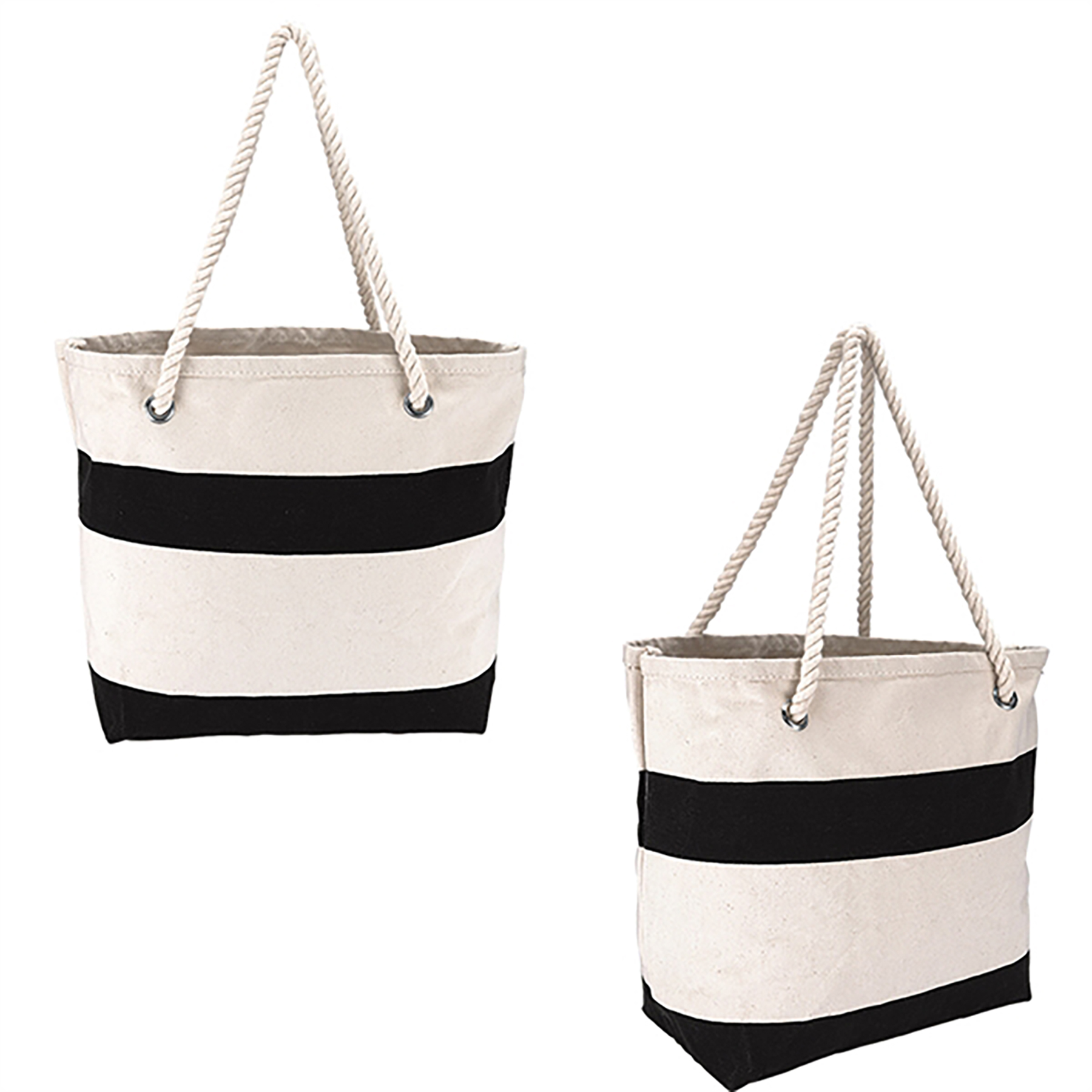 Beach Canvas Tote Bag For Women with Rope Handle, custom tote bag with logo imprint 7